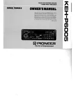 Preview for 1 page of Pioneer KEH-P6005 Owner'S Manual