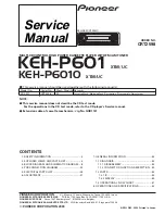 Pioneer KEH-P601 Service Manual предпросмотр