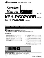 Pioneer KEH-P6020R Service Manual preview