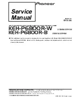 Preview for 1 page of Pioneer KEH-P6800R-W Service Manual