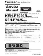 Pioneer KEH-P7020RXN/EW Service Manual preview