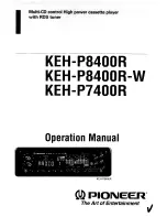 Pioneer KEH-P7400R Operation Manual preview