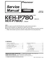 Pioneer KEH-P780 Service Manual предпросмотр