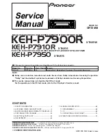 Pioneer KEH-P7900R EW Service Manual preview