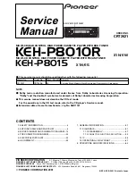 Preview for 1 page of Pioneer KEH-P8010R Service Manual