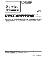 Preview for 1 page of Pioneer KEH-P9700R X1B/EW Service Manual