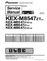 Предварительный просмотр 1 страницы Pioneer KEX-M8547ZT/EW Service Manual