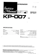 Pioneer KP-007 Service Manual preview