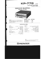 Preview for 1 page of Pioneer KP-77G Service Manual