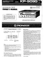 Предварительный просмотр 1 страницы Pioneer KP-909G Owner'S Manual