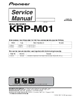 Preview for 1 page of Pioneer krp-m01 Service Manual