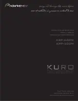 Pioneer Kuro KRP-600M Operating Instructions Manual preview