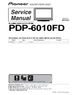 Pioneer KURO PDP 6010FD Service Manual preview