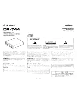 Pioneer LaserMemory DR-744 Operating Instructions Manual preview