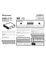 Pioneer LaserMemory DVD-115 Operating Instructions Manual preview