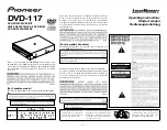 Pioneer LaserMemory DVD-117 Operating Instructions Manual preview