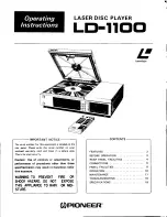 Pioneer LD-1100 Operating Instructions Manual preview