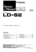 Pioneer LD-S2 Service Manual предпросмотр