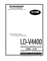 Pioneer LD-V4400 Level I User Manual preview