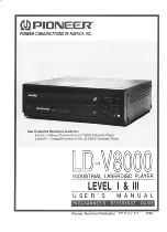 Pioneer LD-V8000 Level I User Manual preview