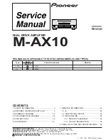 Pioneer M-AX10 Service Manual preview