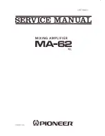 Preview for 1 page of Pioneer MA-62 KL Service Manual