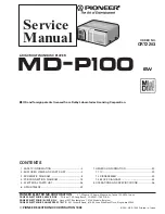 Preview for 1 page of Pioneer MD-P100 Service Manual