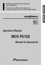 Pioneer MEH-P5150 Operation Manual preview