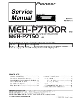 Preview for 1 page of Pioneer MEH-P7100R Service Manual