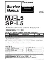 Preview for 1 page of Pioneer MJ-L5 Service Manual