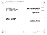 Pioneer MVH-295BT Owner'S Manual preview