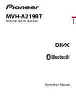 Pioneer MVH-A219BT Operation Manual предпросмотр