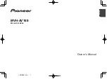 Pioneer MVH-AV189 Owner'S Manual preview