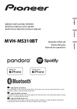 Pioneer MVH-MS310BT Operation Manual preview