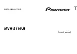 Предварительный просмотр 1 страницы Pioneer MVH-S119UB Owner'S Manual