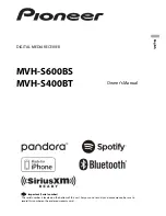 Предварительный просмотр 1 страницы Pioneer MVH-S400BT Owner'S Manual