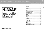 Preview for 2 page of Pioneer N-30AE Instruction Manual