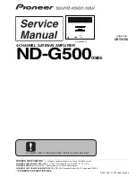 Preview for 1 page of Pioneer ND-G500 - Amplifier Service Manual