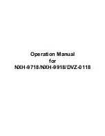 Pioneer NXH-9718 Operation Manual предпросмотр