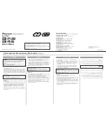 Preview for 1 page of Pioneer P1280 - CDX CD Changer Owner'S Manual