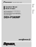 Pioneer P580MP - Radio / CD Operation Manual preview