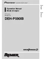 Preview for 1 page of Pioneer P590IB - Premier Radio / CD Operation Manual