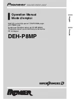 Preview for 1 page of Pioneer P8MP - Premier DEH Radio Operation Manual