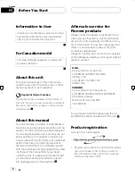 Preview for 6 page of Pioneer P8MP - Premier DEH Radio Operation Manual