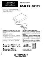 Pioneer PAC-N10 Operating Instructions Manual preview