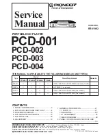 Pioneer PCD-001 Service Manual preview