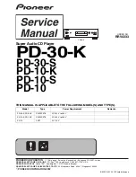 Pioneer PD-10 Service Manual preview