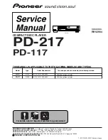 Pioneer PD-117 Service Manual предпросмотр