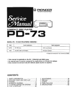 Pioneer PD-73 Service Manual preview