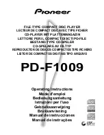 Pioneer PD-F1009 - CD Changer Operating Instructions Manual предпросмотр